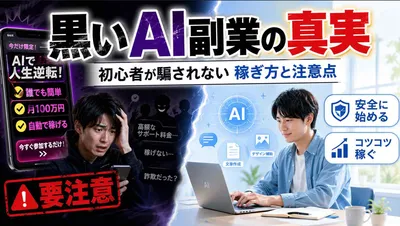 黒いAI副業攻略の真実！初心者が騙されない稼ぎ方と注意点を解説